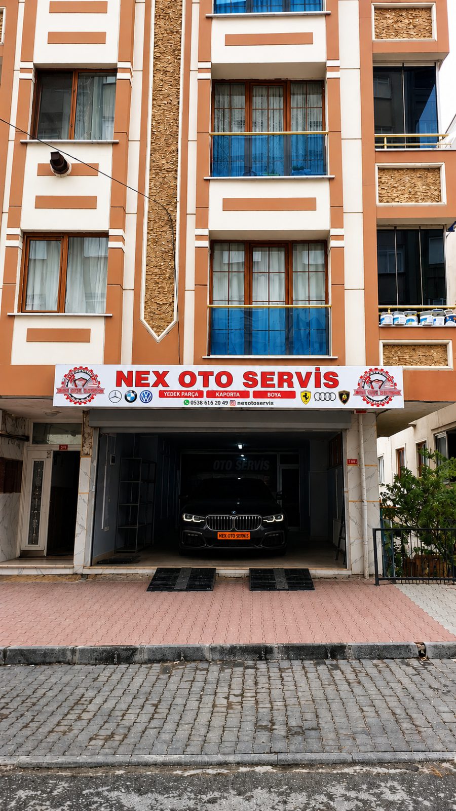 Nex Oto Servis dükkan dış görünümü